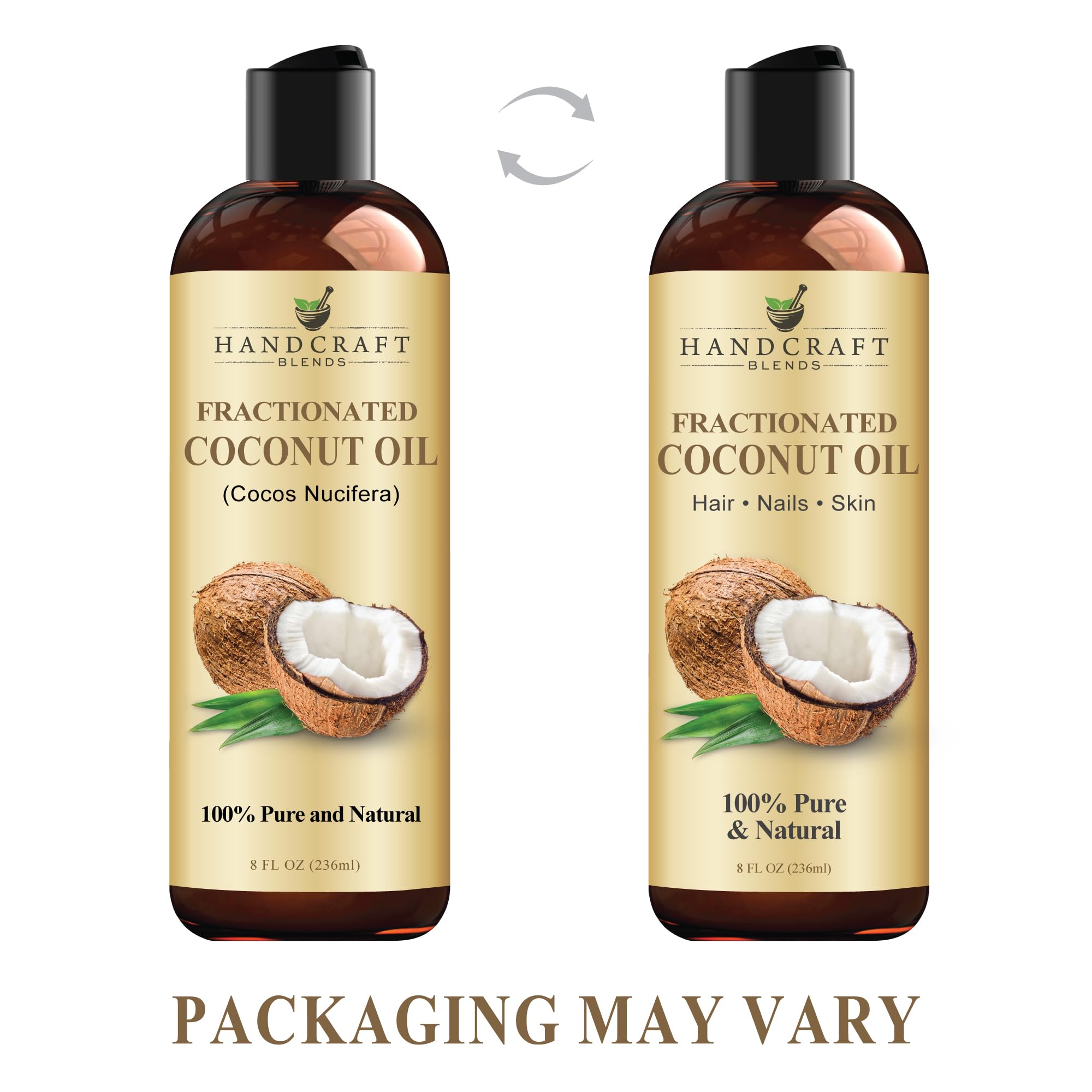 Handcraft Blends Aceite de Coco Fraccionado ideal para masajes y piel hidratada.