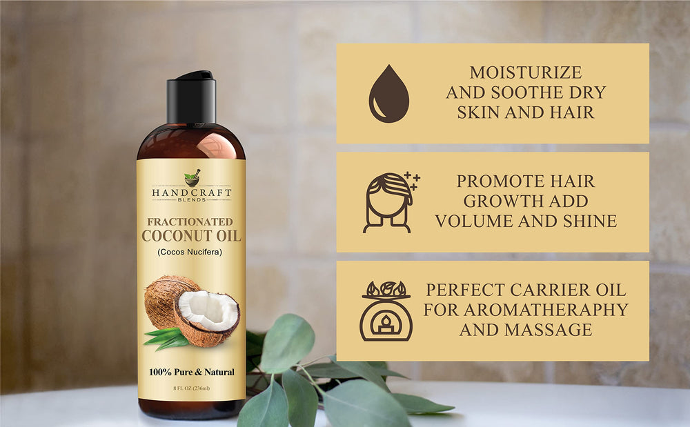 Handcraft Blends Aceite de Coco Fraccionado libre de parabenos y sulfatos.