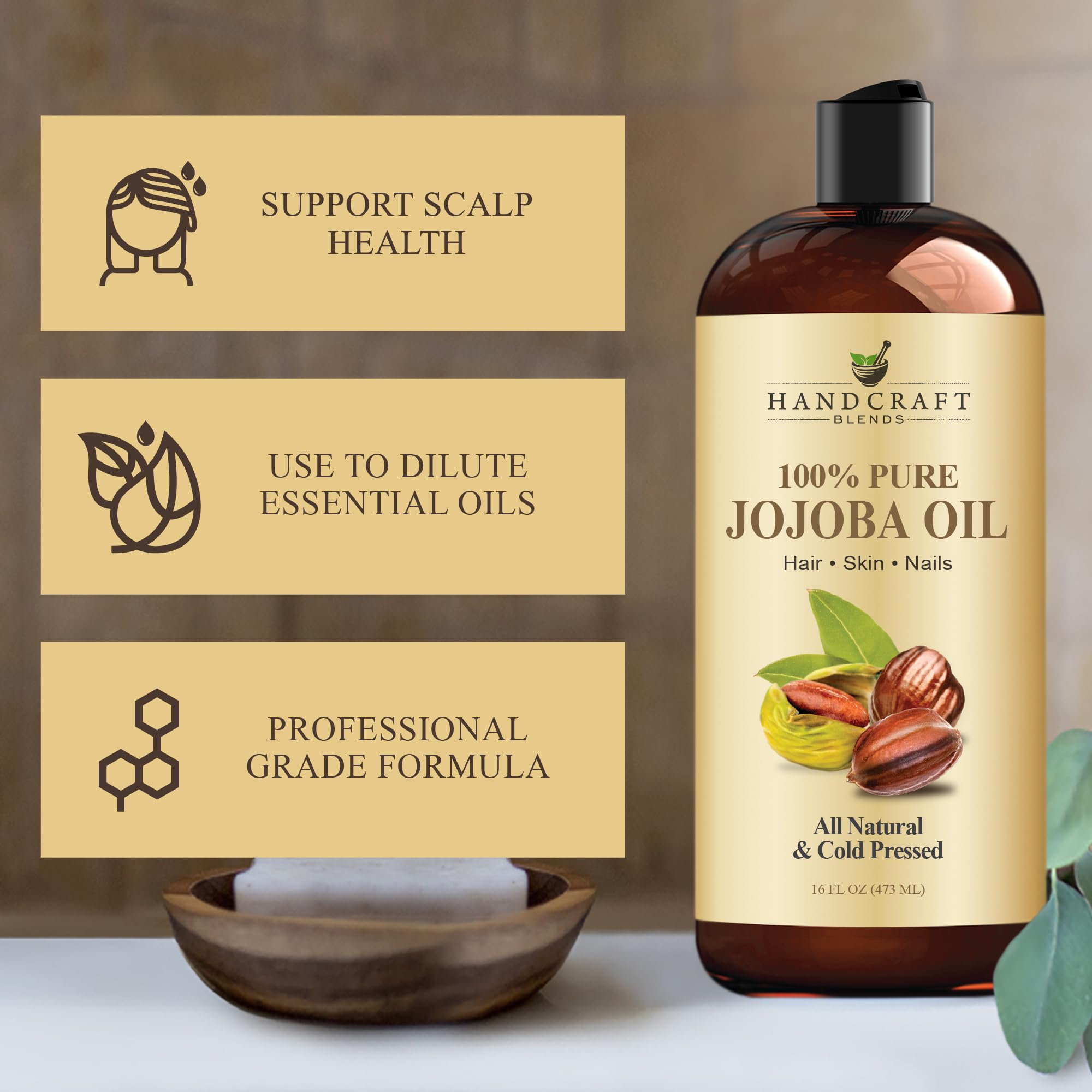 Handcraft Blends aceite de jojoba como aceite portador para diluir aceites esenciales