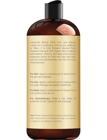 Handcraft Blends aceite de jojoba 16oz cuidado de piel suave y humectado