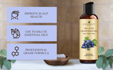 Handcraft Blends Aceite de uva para masaje, piel relajada.