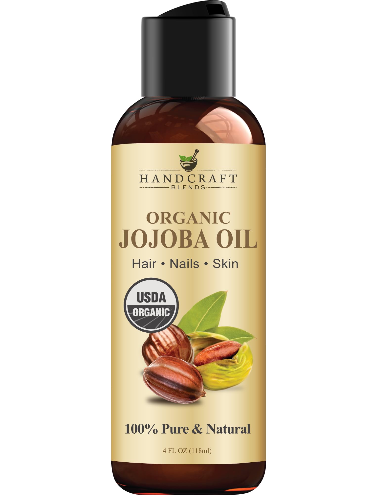 Handcraft Blends botella aceite jojoba prensado frio, hidratación suave para la piel