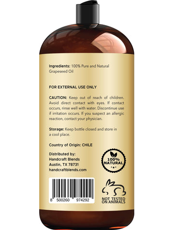 Aceite de uva para piel, Handcraft Blends, humectante suave.