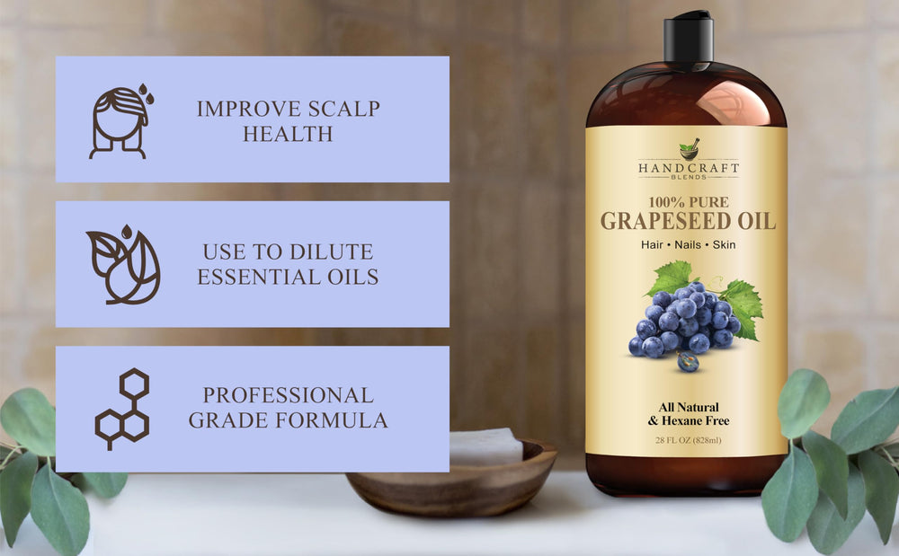 Textura ligera del aceite de uva, Handcraft Blends, absorción rápida.