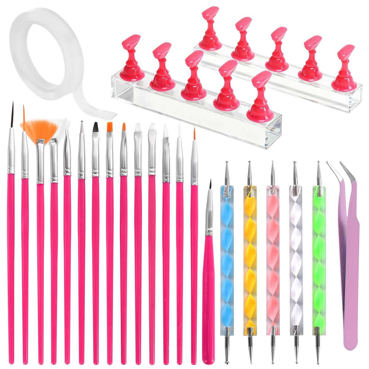 Handlive pinceles para uñas: colección variada para diseños detallados.