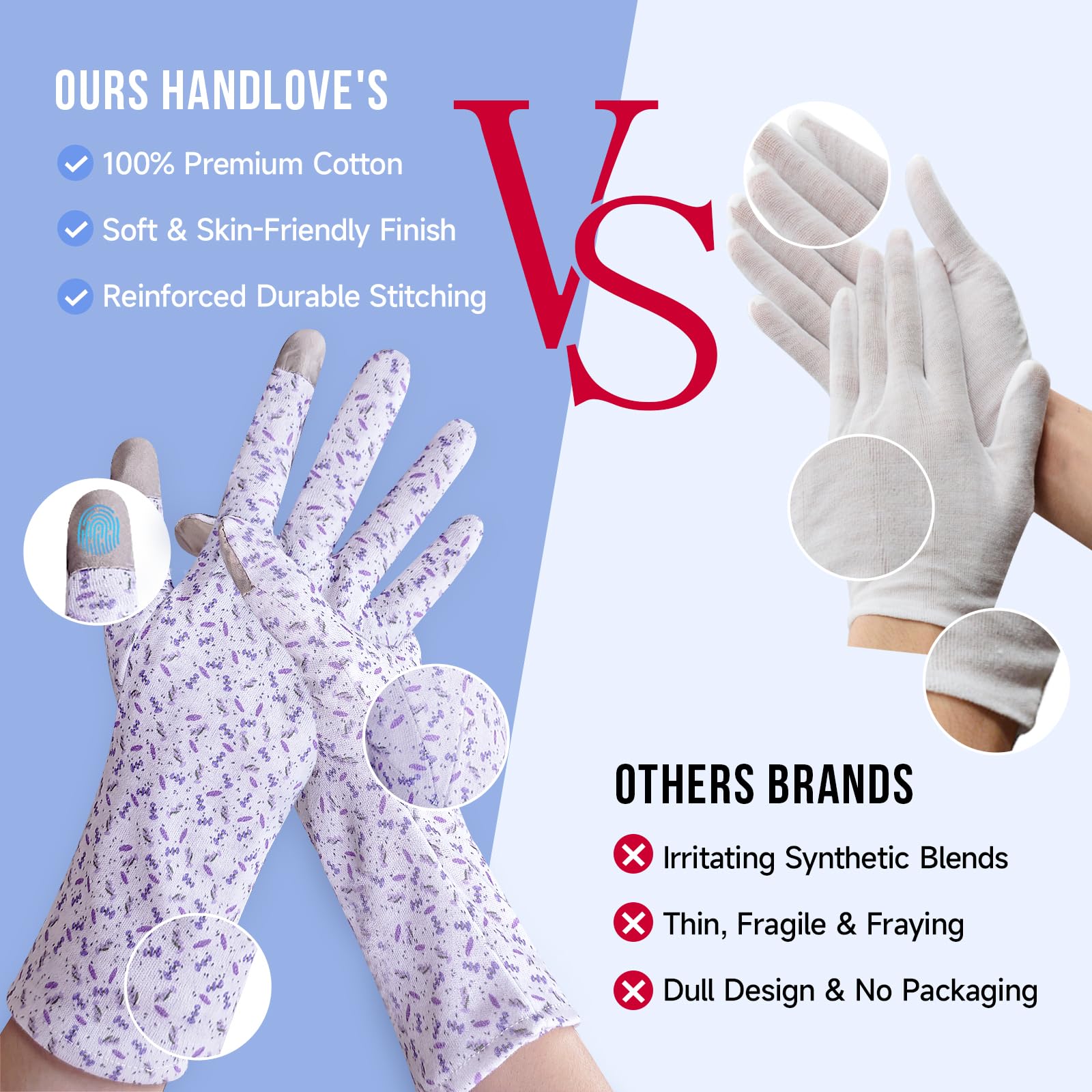 Dos pares HandLove con empaque individual para compartir.