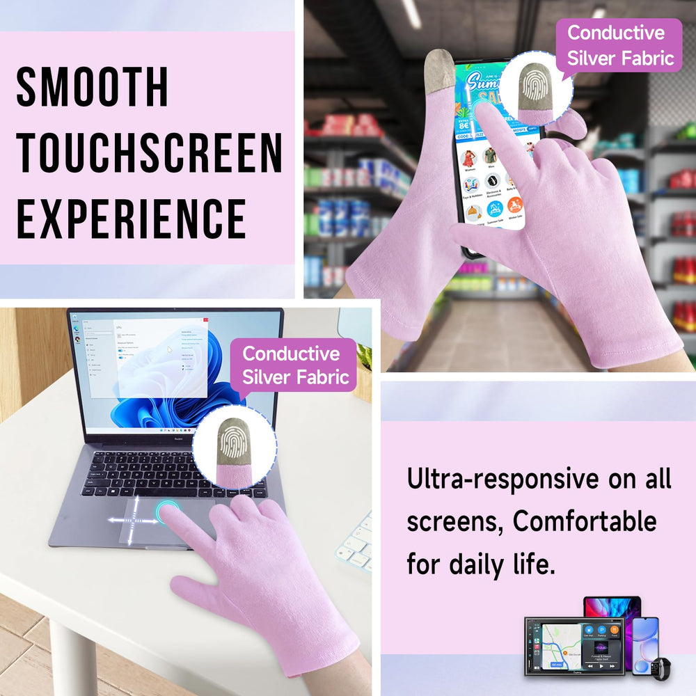 Guantes HandLove para cuidado del eczema con algodón hipoalergénico.