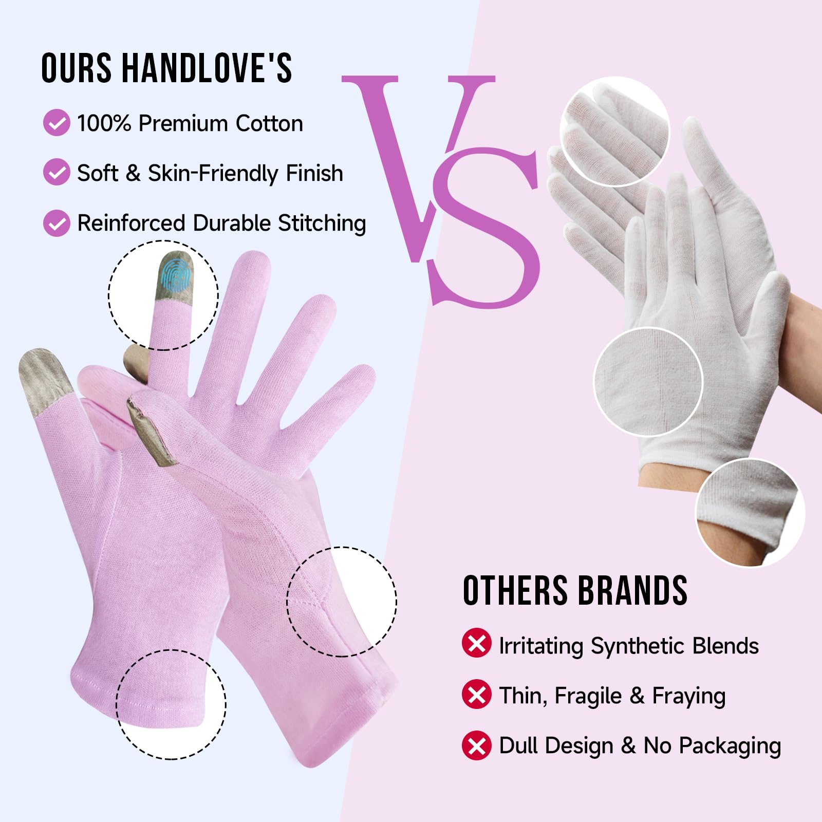 Guantes HandLove con tacto apto para pantallas para tareas ligeras.