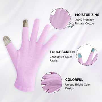 Guantes HandLove para uso nocturno que retienen la hidratación de la crema.