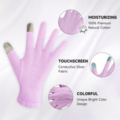Guantes HandLove para uso nocturno que retienen la hidratación de la crema.