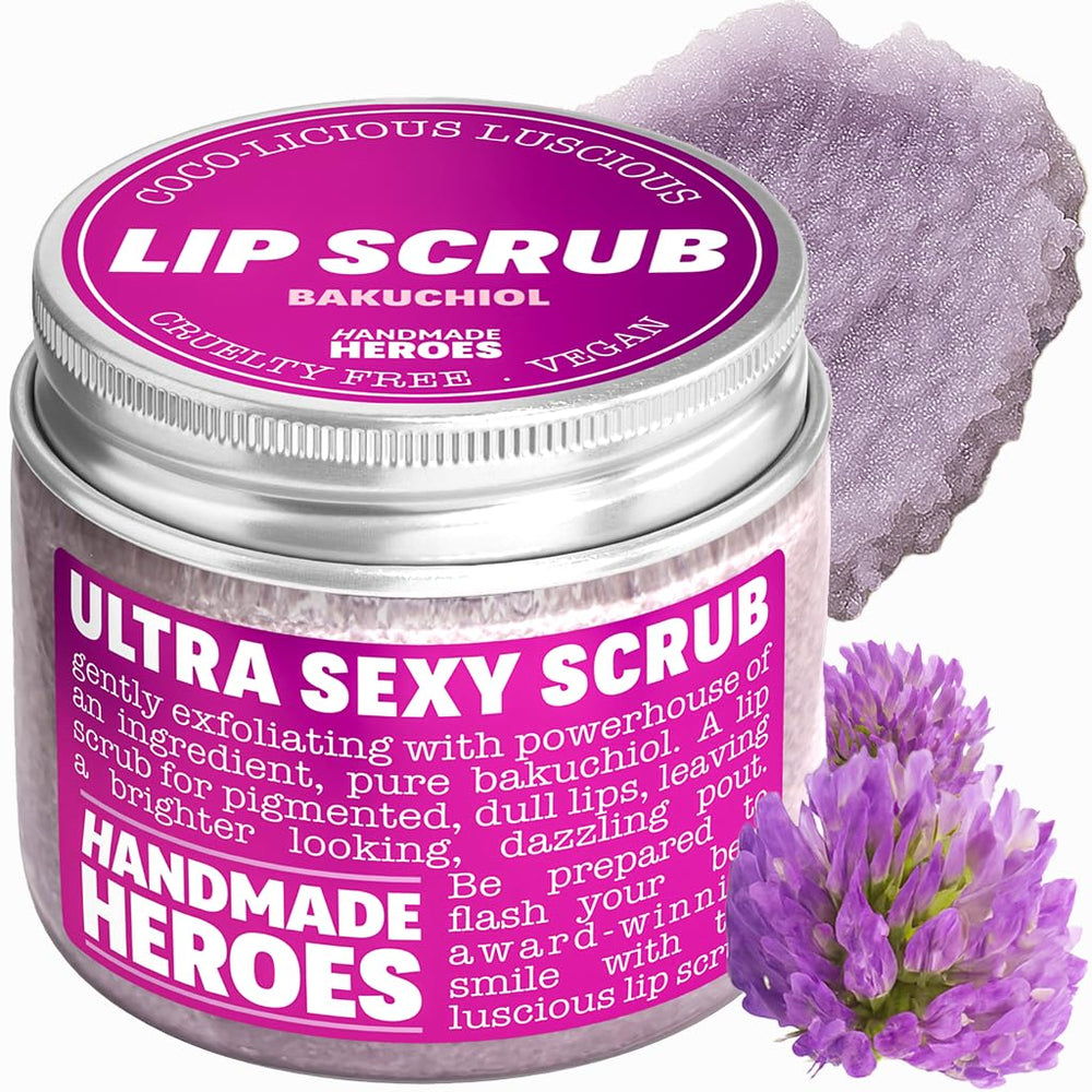Handmade Heroes Bakuchiol Exfoliante Labial Envase: cuidado labial limpio y atractivo