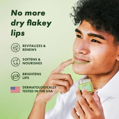 Handmade Heroes exfoliante de labios con azúcar verde para suavizar labios