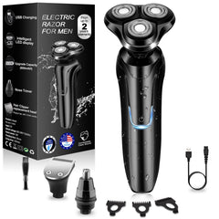 Handsomeface rasuradora eléctrica con cabezas 4D flotantes para un afeitado preciso