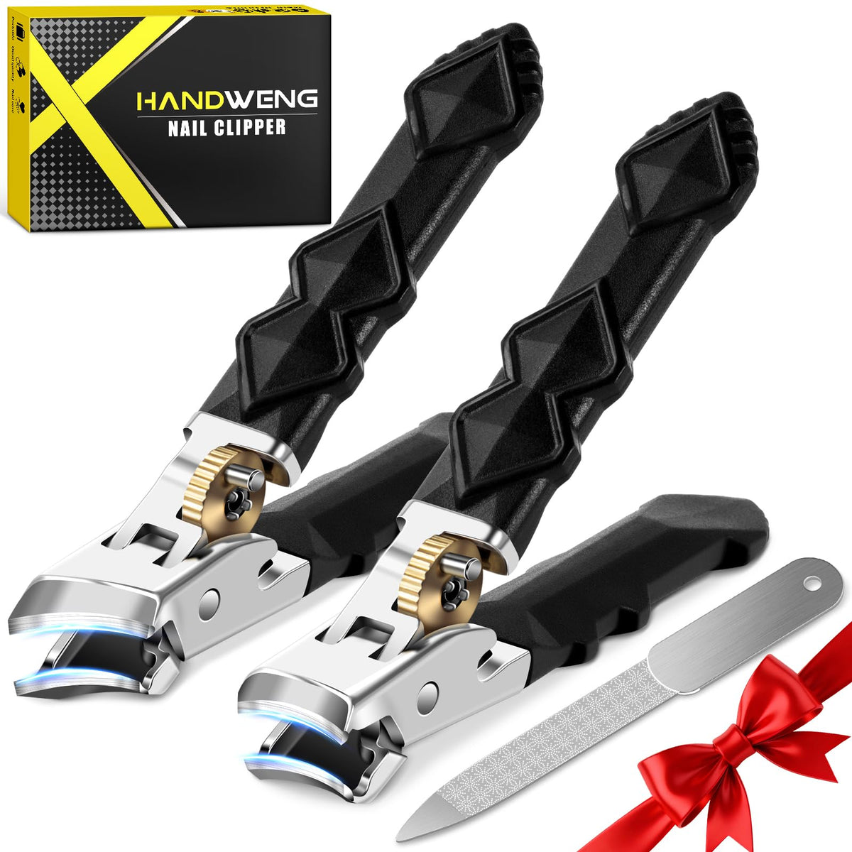 HANDWENG cortauñas con apertura de 6 mm para uñas gruesas, recorte cómodo.