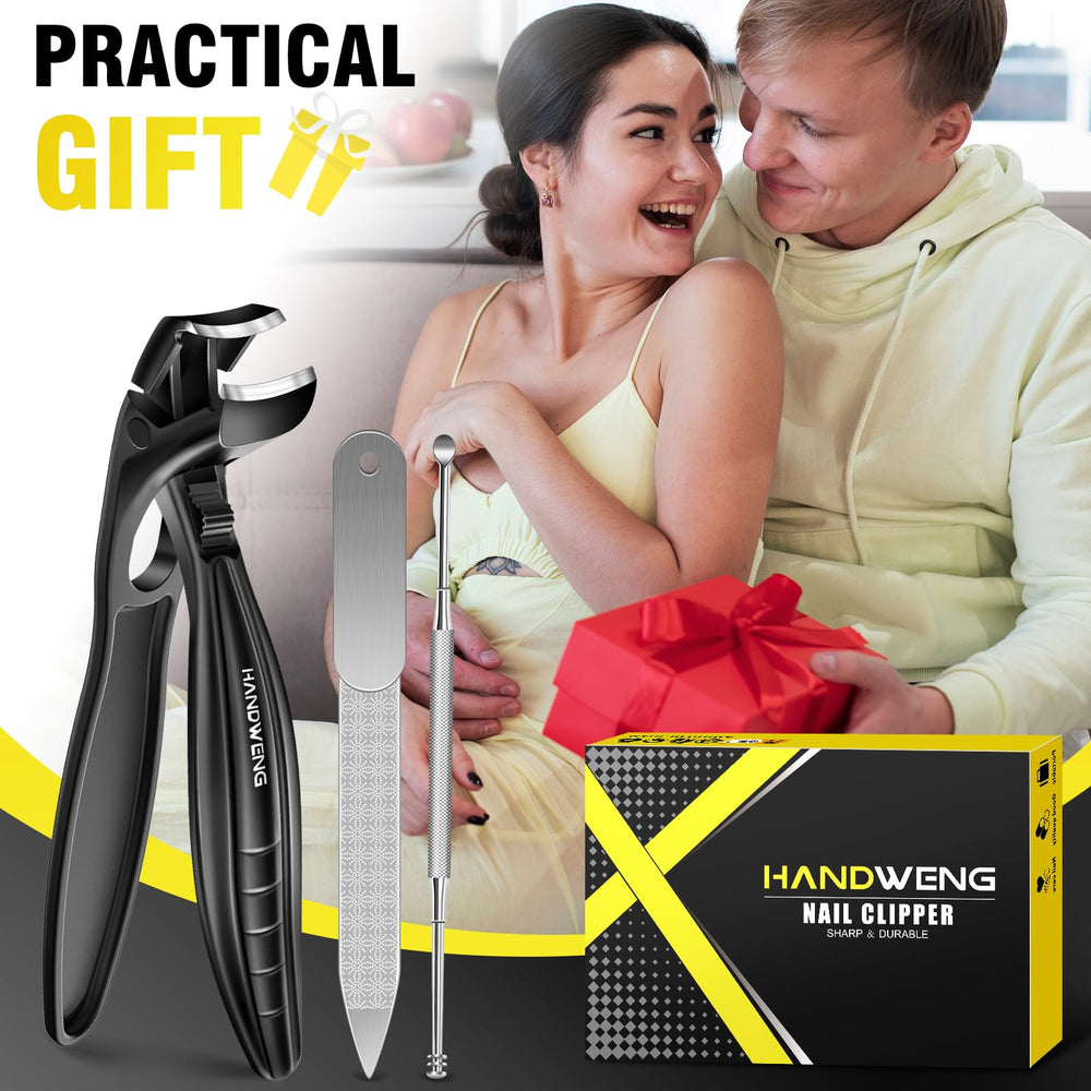 HANDWENG Cortaunas Gran Apertura: ideal para uñas gruesas y manos mayores
