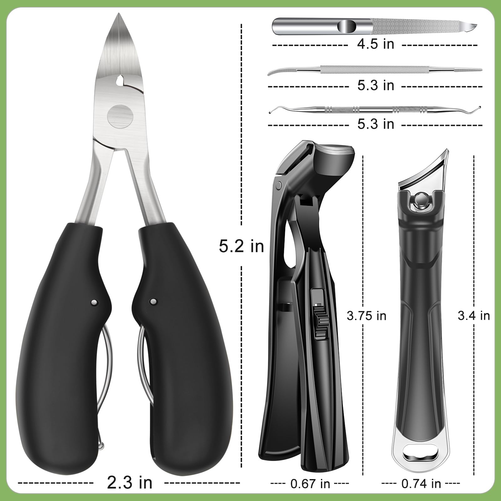 HANDWENG coupe-ongles lime incarnes : lime pour angles difficiles des ongles incarnés