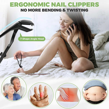 HANDWENG coupe-ongles poignee ergonomique antiderapante : prise en main confortable et contrôle