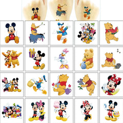 Tatuajes HANISNA Mickey Minnie resistentes al agua para uso al aire libre.