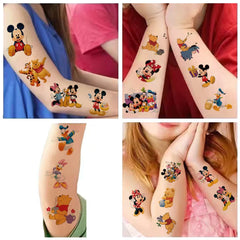 Tatuajes HANISNA Mickey Minnie seguros para piel de niños.
