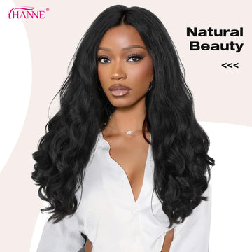 HANNE Yaki Curly V-Parte Peluca textura yaki aporta volumen natural.