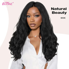 HANNE Yaki Curly V-Parte Peluca textura yaki aporta volumen natural.