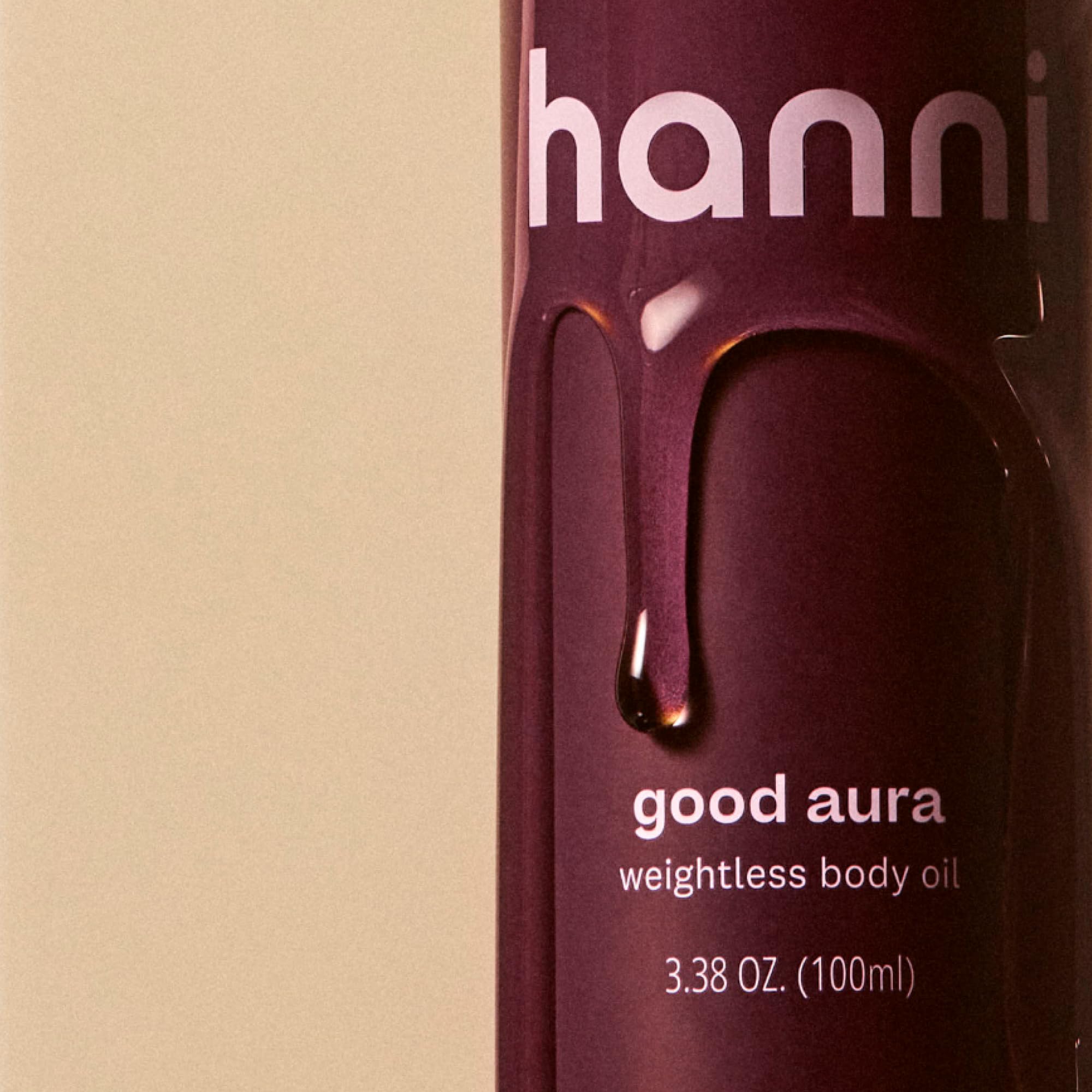 HANNI Good Aura aplicación post-ducha con absorción rápida sin grasa.