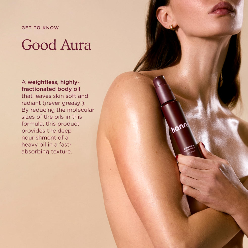 HANNI Good Aura textura suave que deja la piel sedosa y saludable.