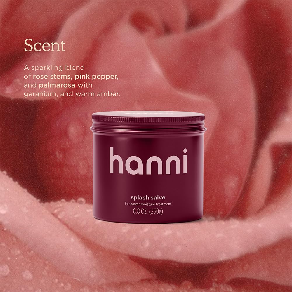 HANNI Splash Salve: aceite de coco y glicerina para hidratación continua.