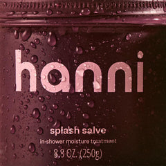 HANNI Splash Salve: aplicación durante la ducha para piel suave sin crema después de la ducha.