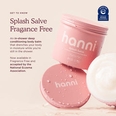 Textura cremosa de HANNI Splash Salve para suavizar la piel.