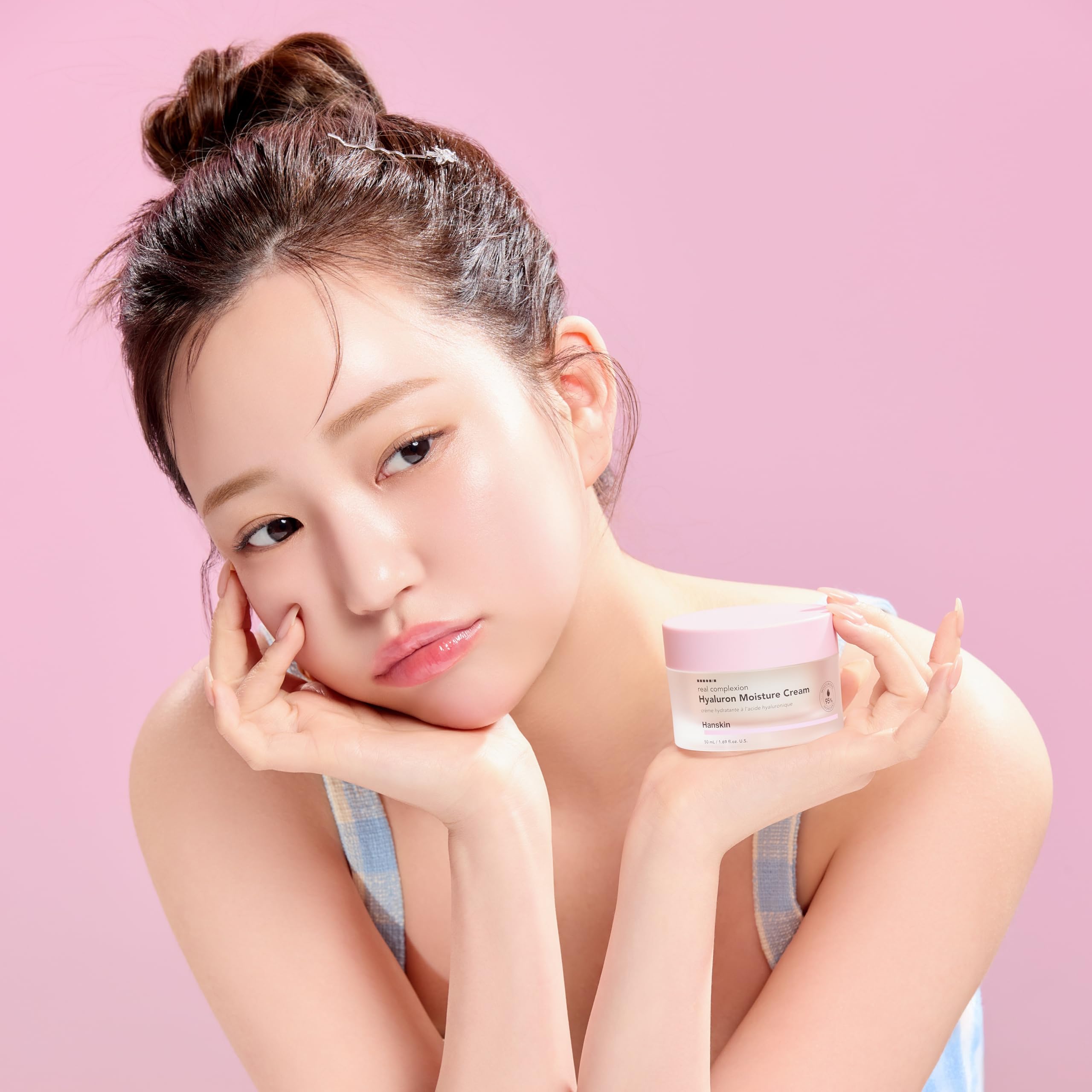 Hanskin Hyaluron Moisture Cream, textura ligera para absorción rápida