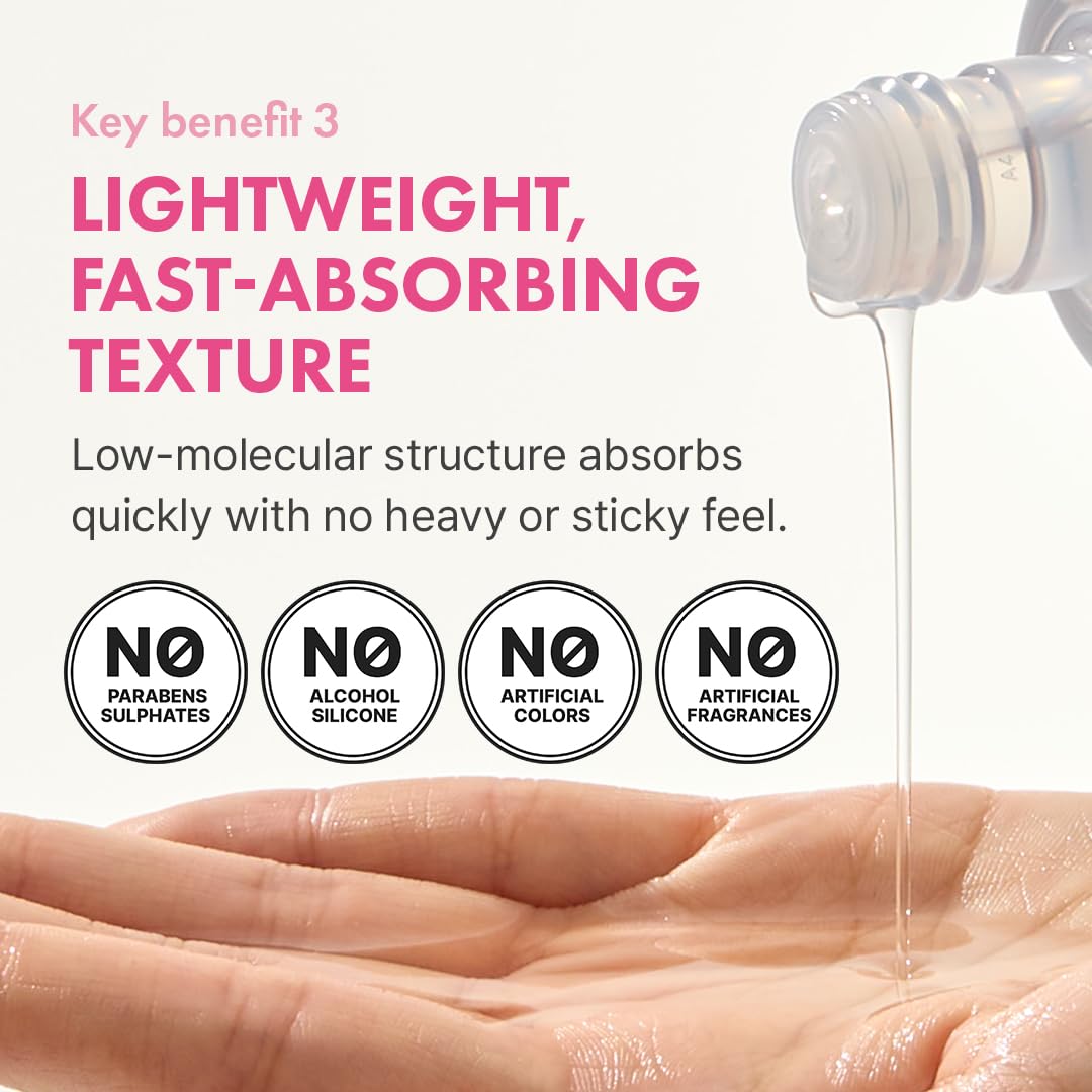 Hanskin Hyaluron Skin Essence Toner, ingredientes clave que cuidan la hidratación.