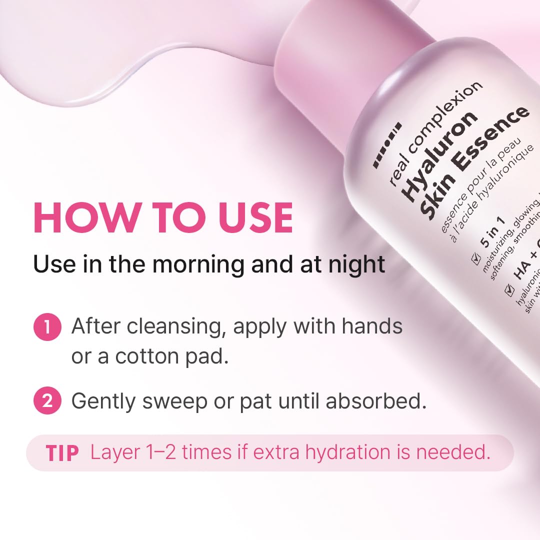 Hanskin Hyaluron Skin Essence Toner, ideal para piel sensible y seca.
