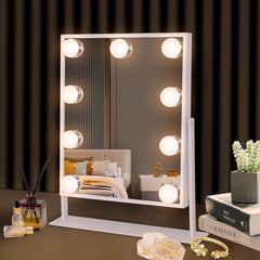 Hansong-espejo-vanidad-luces-frontal para ver todo el rostro con claridad.