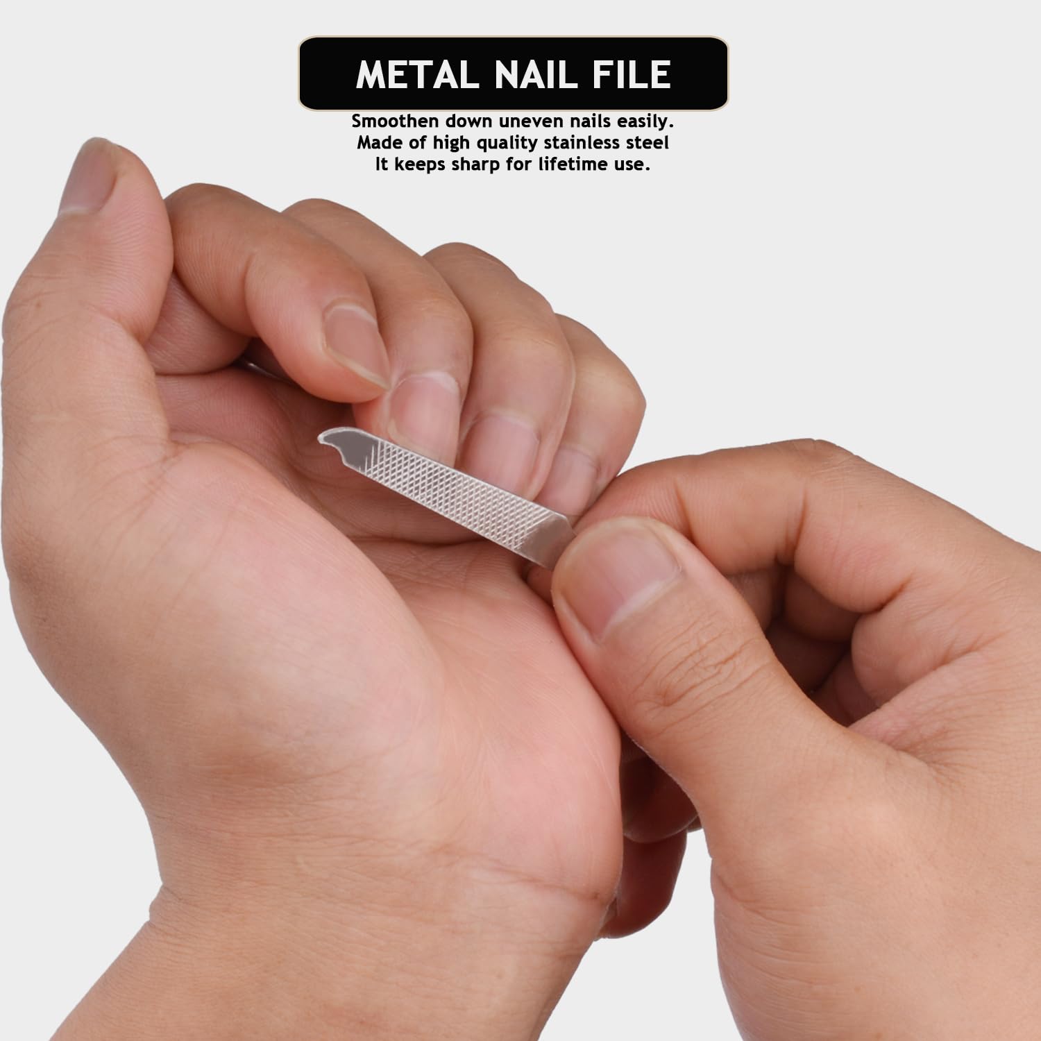 Pinza de cejas HANTEKAS en acero, control para dar forma