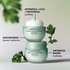 Hanyul Artemisia Gel Crema: textura ligera para uso diario y absorción rápida.