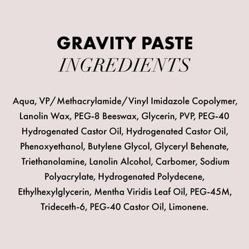 Gravity Paste se enjuaga fácilmente después del peinado