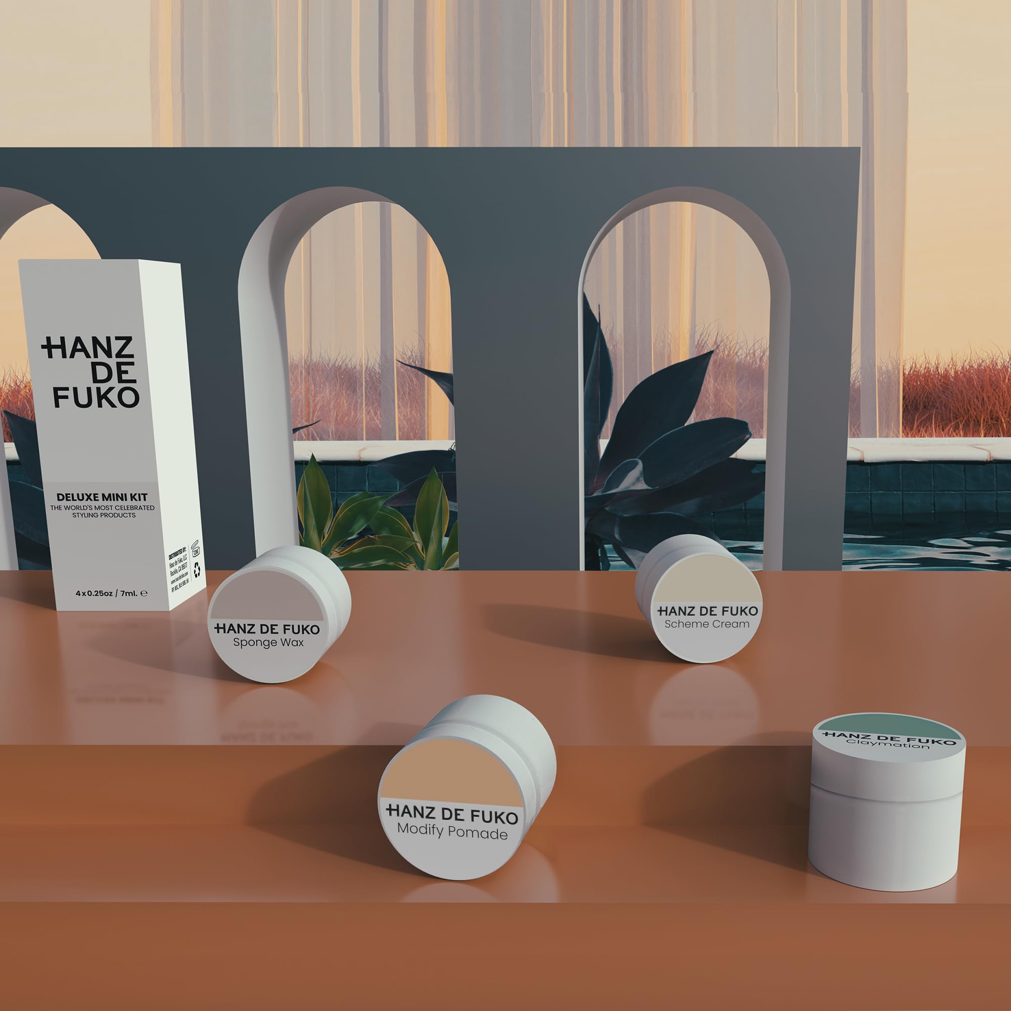 Muestra de productos capilares Hanz de Fuko para todo tipo de cabello