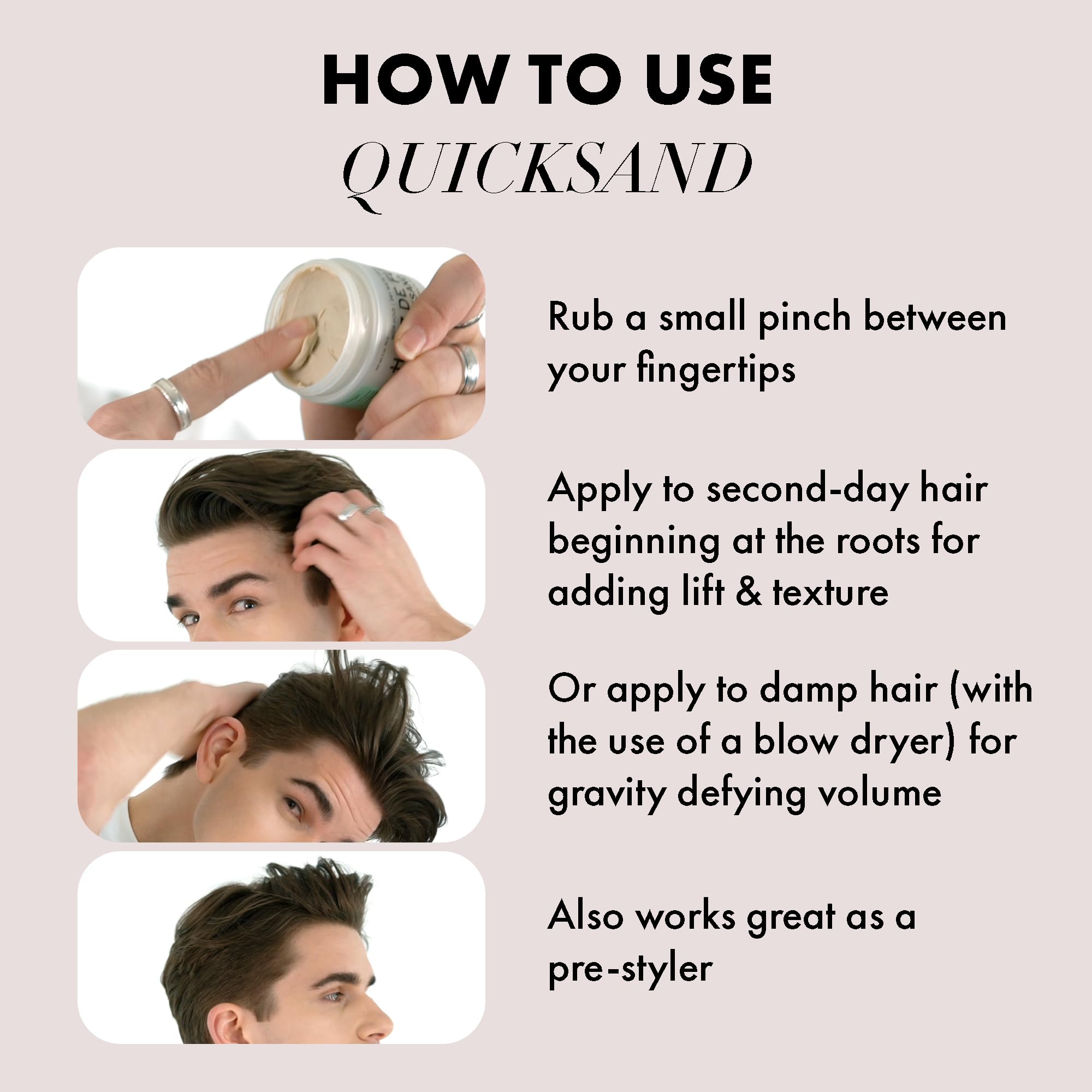 Quicksand de Hanz de Fuko, aplicación rápida para retoques durante el día.