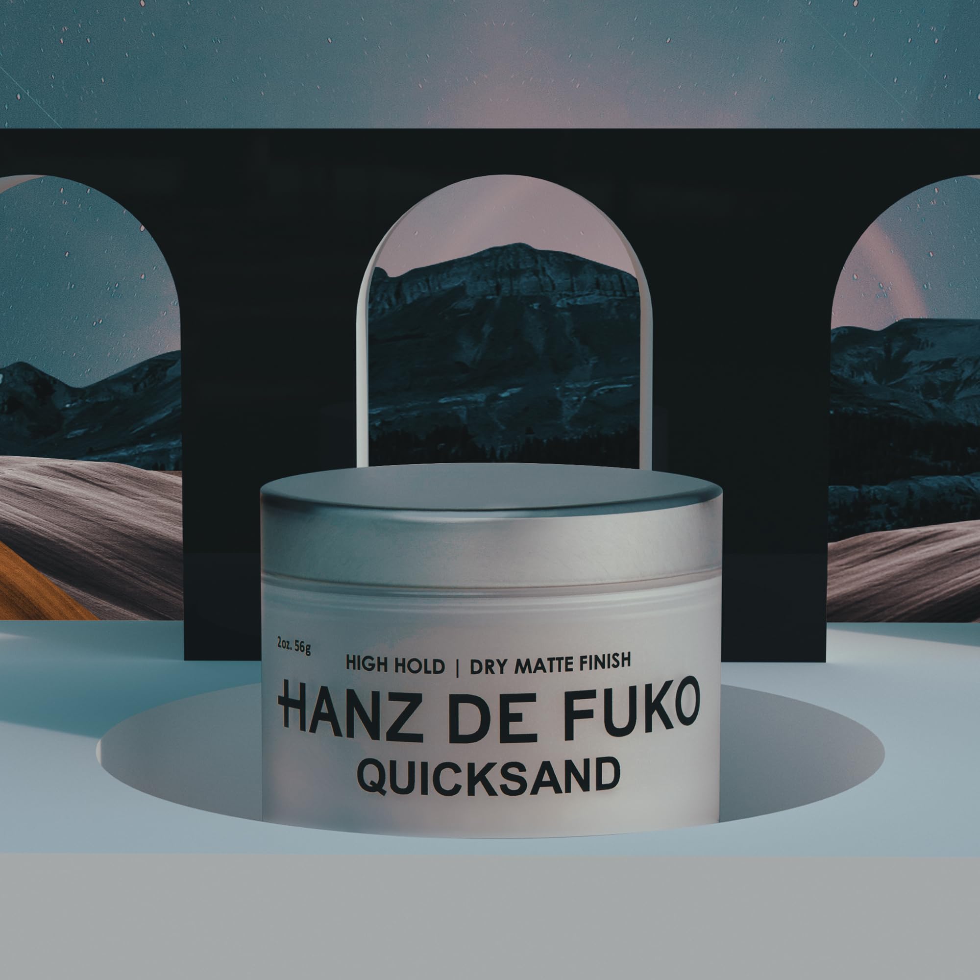 Quicksand de Hanz de Fuko, durabilidad todo el día en peinado con control.