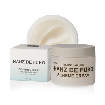 Envase compacto de Hanz de Fuko Scheme Cream para viaje y uso diario.