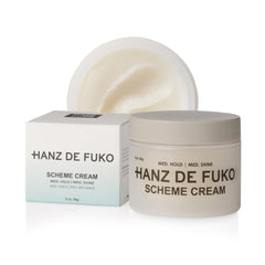 Envase compacto de Hanz de Fuko Scheme Cream para viaje y uso diario.