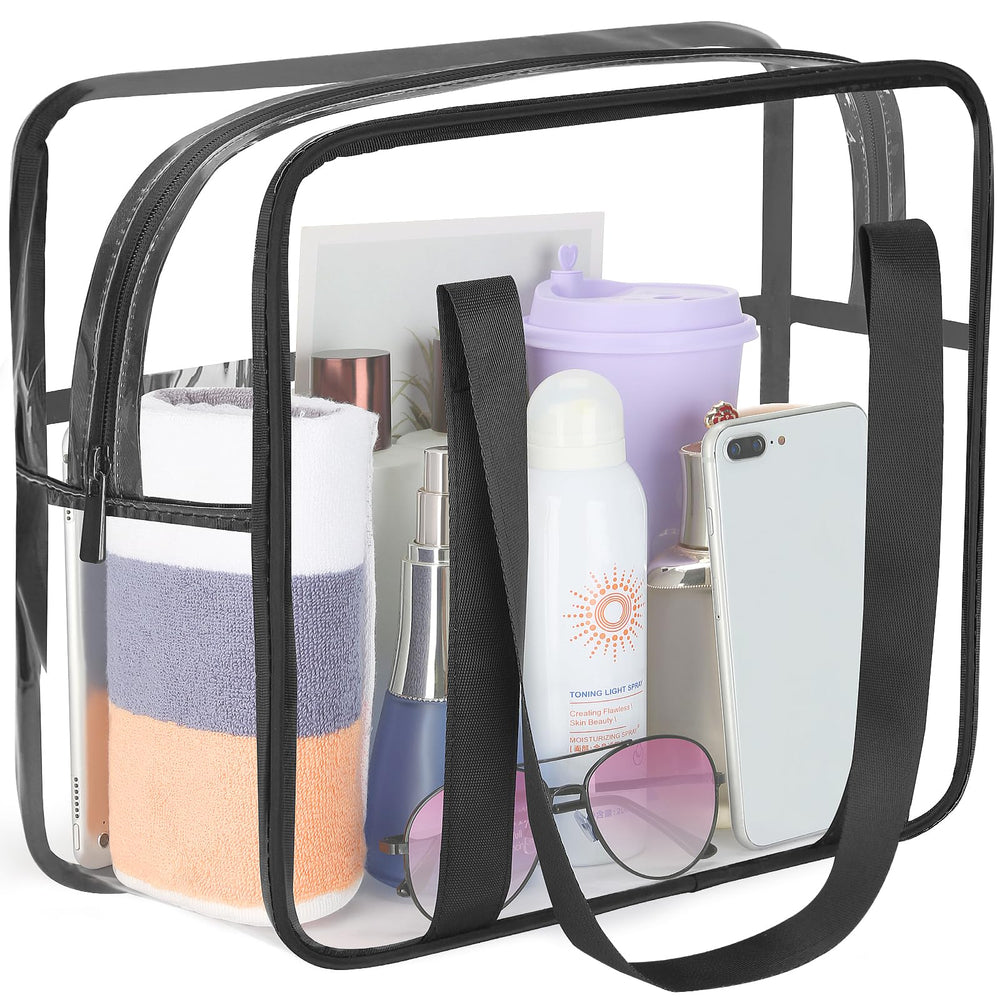 HAOGUAGUA bolsa transparente para maquillaje, asa duradera para transporte seguro