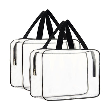 HAOGUAGUA clear tote bags showing contents for quick packing