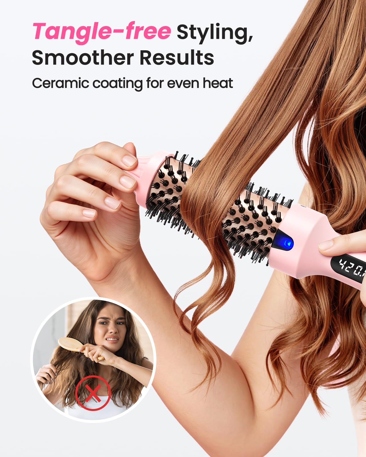 Haokoo seis temperaturas con pantalla para adaptar cualquier tipo de pelo.