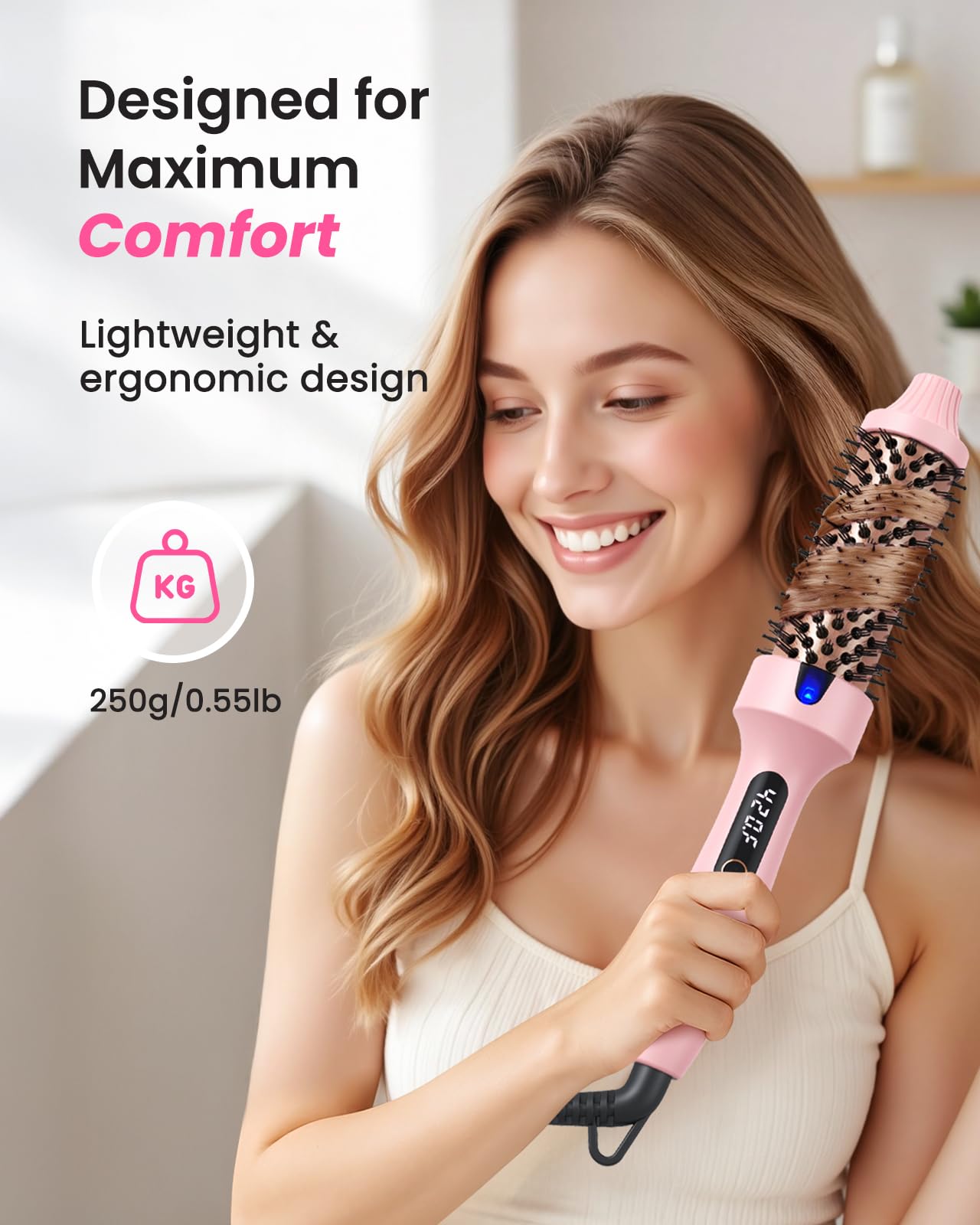 Haokoo peinado versátil con ondas y rizos para un look de salón.