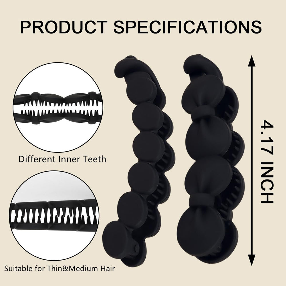 Pinza Hapdoo para cabello medio y fino ofrece sujeción estable para coletas.