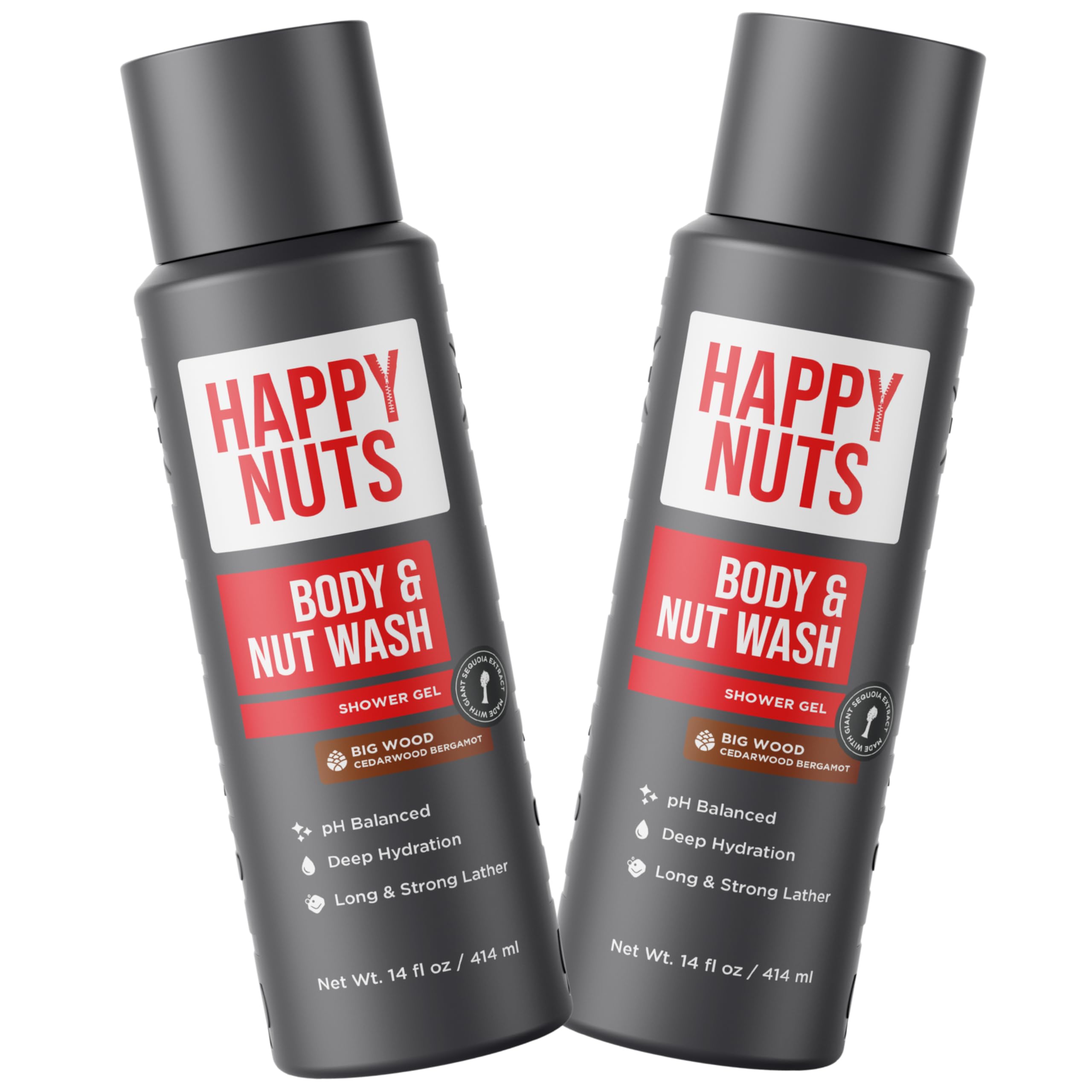 HAPPY NUTS Big Wood: bouteille-douche, hydratation facile après chaque douche.