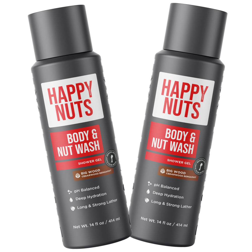 HAPPY NUTS Big Wood: bouteille-douche, hydratation facile après chaque douche.
