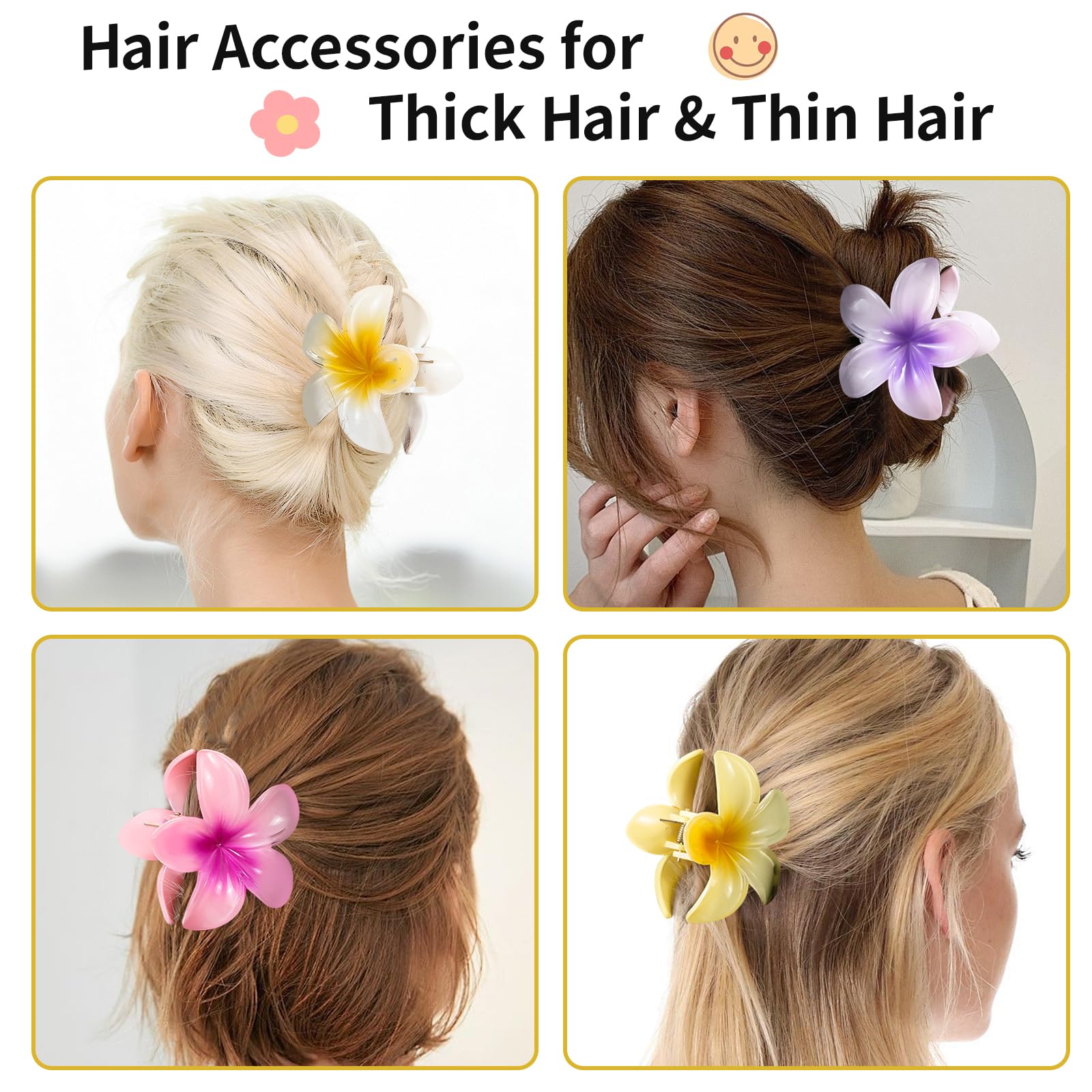 Pinza floral de estilo tropical HAPTIME para combinar con prendas coloridas.